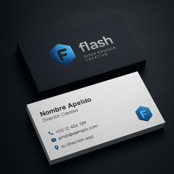 Tarjeta con barniz sectorizado