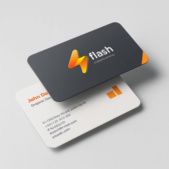 Tarjeta personal con barniz sectorizado