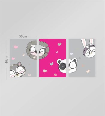 Cuadro decorativo 3 fotos mediano