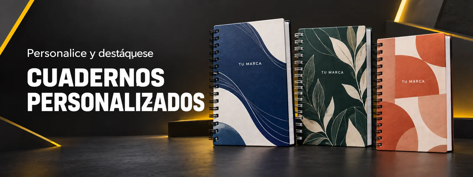 Personalice y destáquese. Cuadernos personalizados.